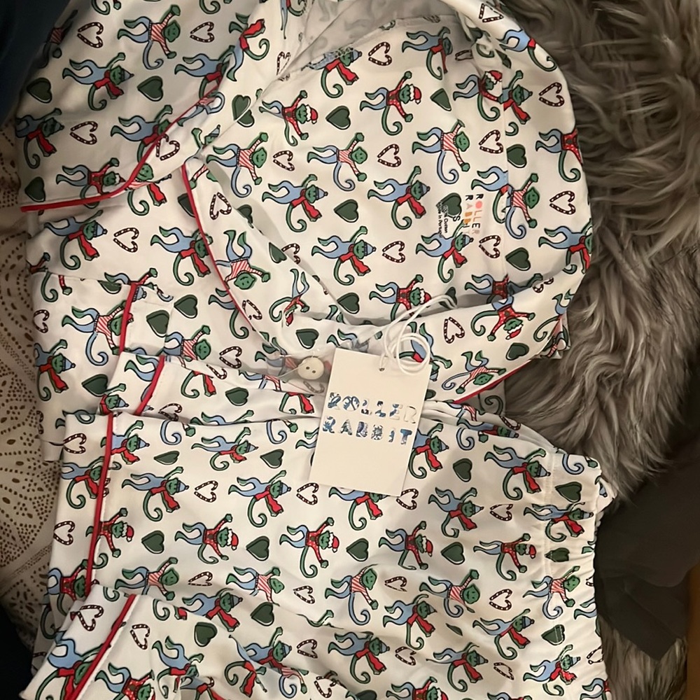 Roller Rabbit NWT Monkey Mas Polo Pajama Set Sz small